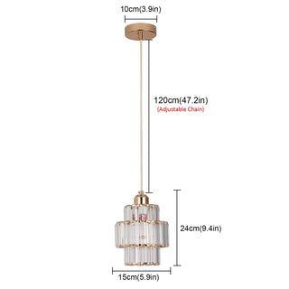 Fernanda - Round Tiered Glass Crystal Ceiling Pendant Light