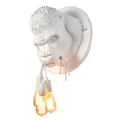Grissla - Gorilla Head Hanging Bulb Wall Light