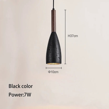 Arlene - Modern Hanging Round Cone Stone Pendant Ceiling Light