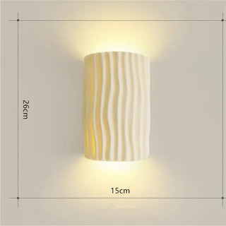 Calogera - Modern Textured Resin Tree Style Cylindrical Up Down Wall Light