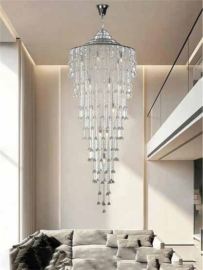 Delatorre - Crystal Beaded Hanging Round Ceiling Chandelier
