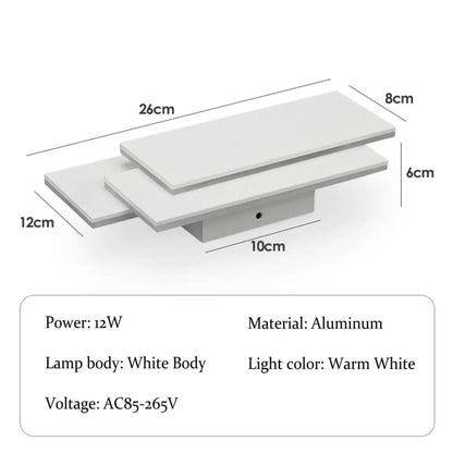 Isidro - Modern Black White Geometric Wall Light