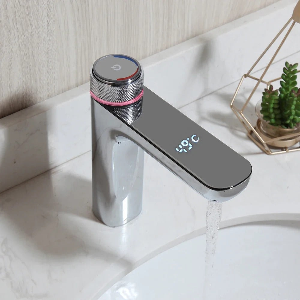 Jakobe - Smart LED Single Lever Digital Brass Basin Tap