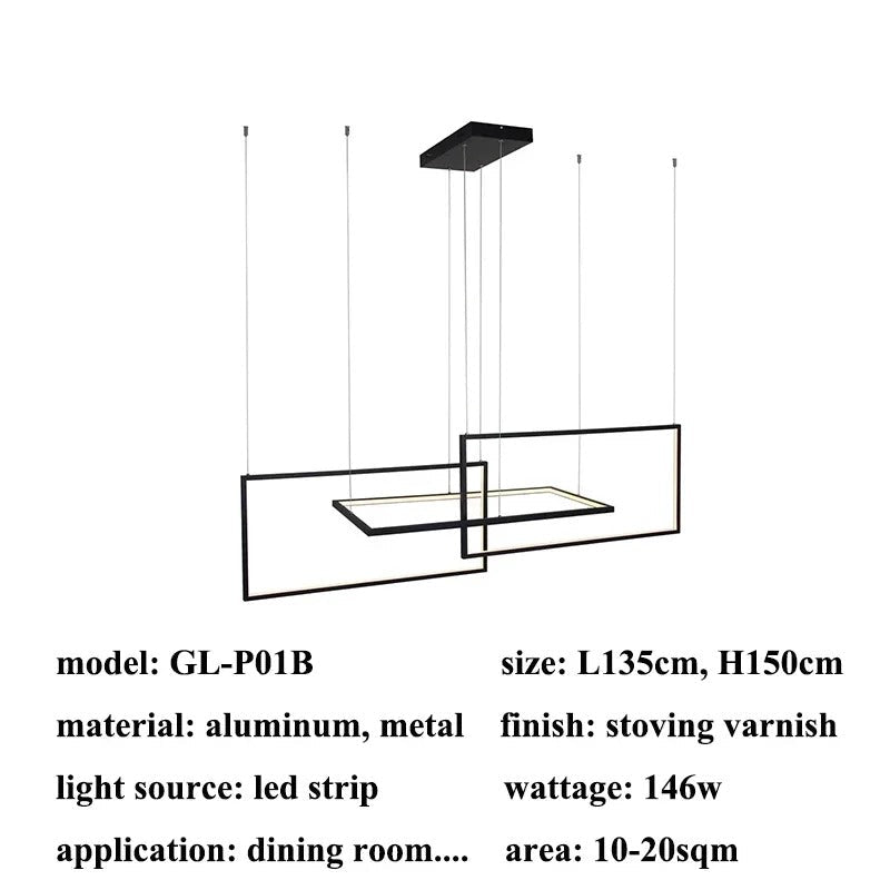 Dallas - Modern Nordic Rectangle Chandelier