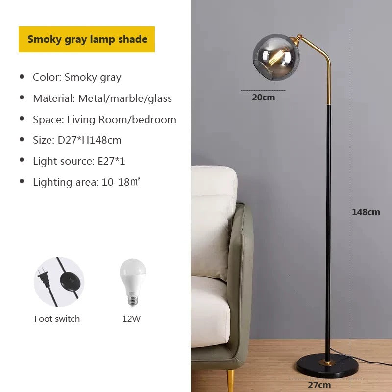 Simon - Modern Glass Orb Table Lamp