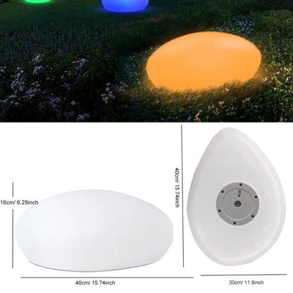 Yago - Solar Glowing Outdoor Cobble Stone Light