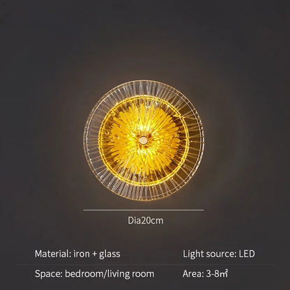 FKL - Modern Round Crystal Wall Lamp