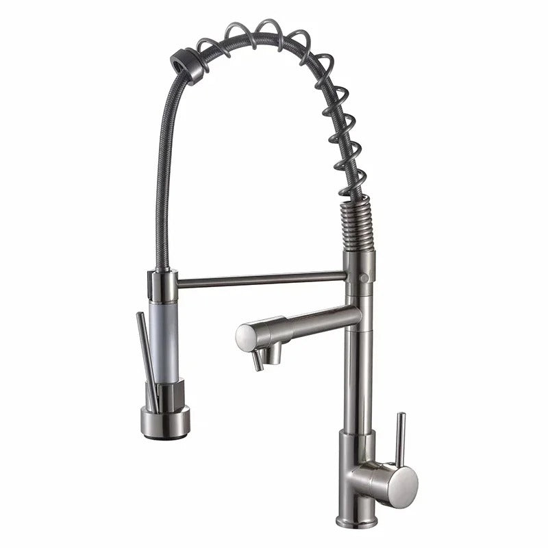 Malik - Pull Out Spout Hot/Cold Dual Hole Mixer Tap