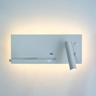 Cassandra - Modern Dual Wall Reading Light with Wireless Phone Charger Charging