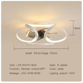Nura - Modern 5 Blade Ceiling Fan Light