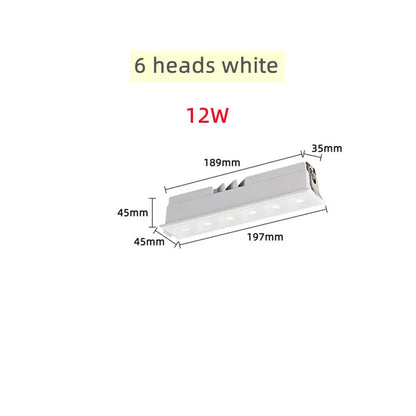 Eboni - Rectangular Industrial Recessed LED Downlight Ceiling Light