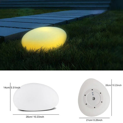 Yago - Solar Glowing Outdoor Cobble Stone Light