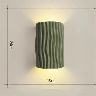 Calogera - Modern Textured Resin Tree Style Cylindrical Up Down Wall Light