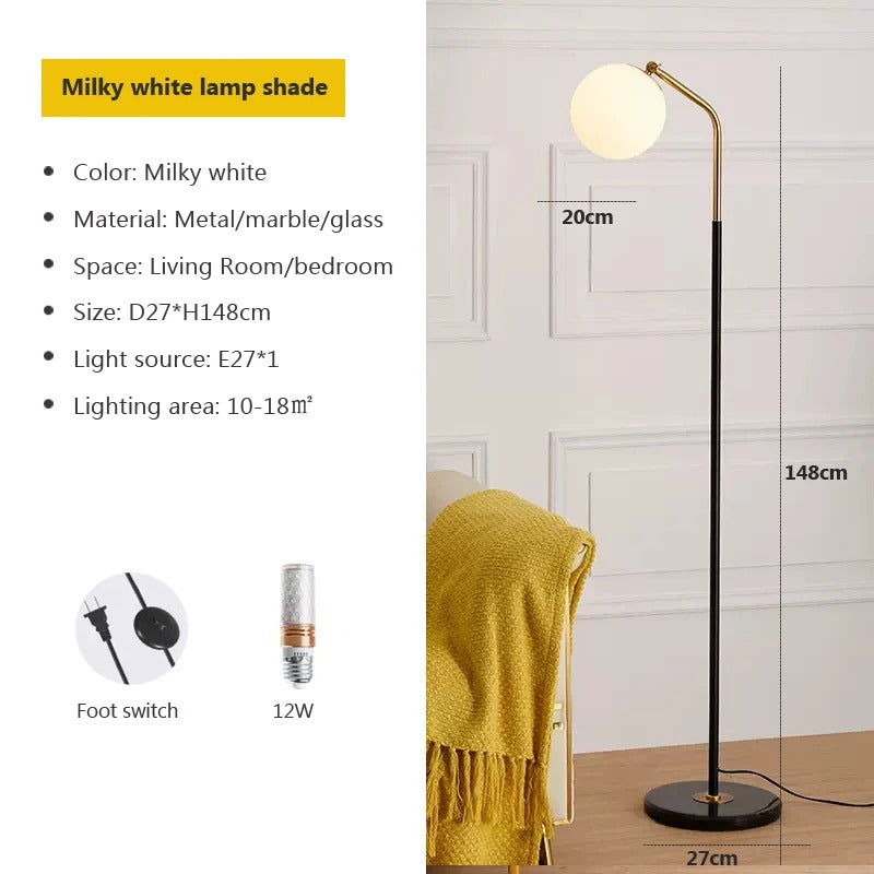 Simon - Modern Glass Orb Table Lamp