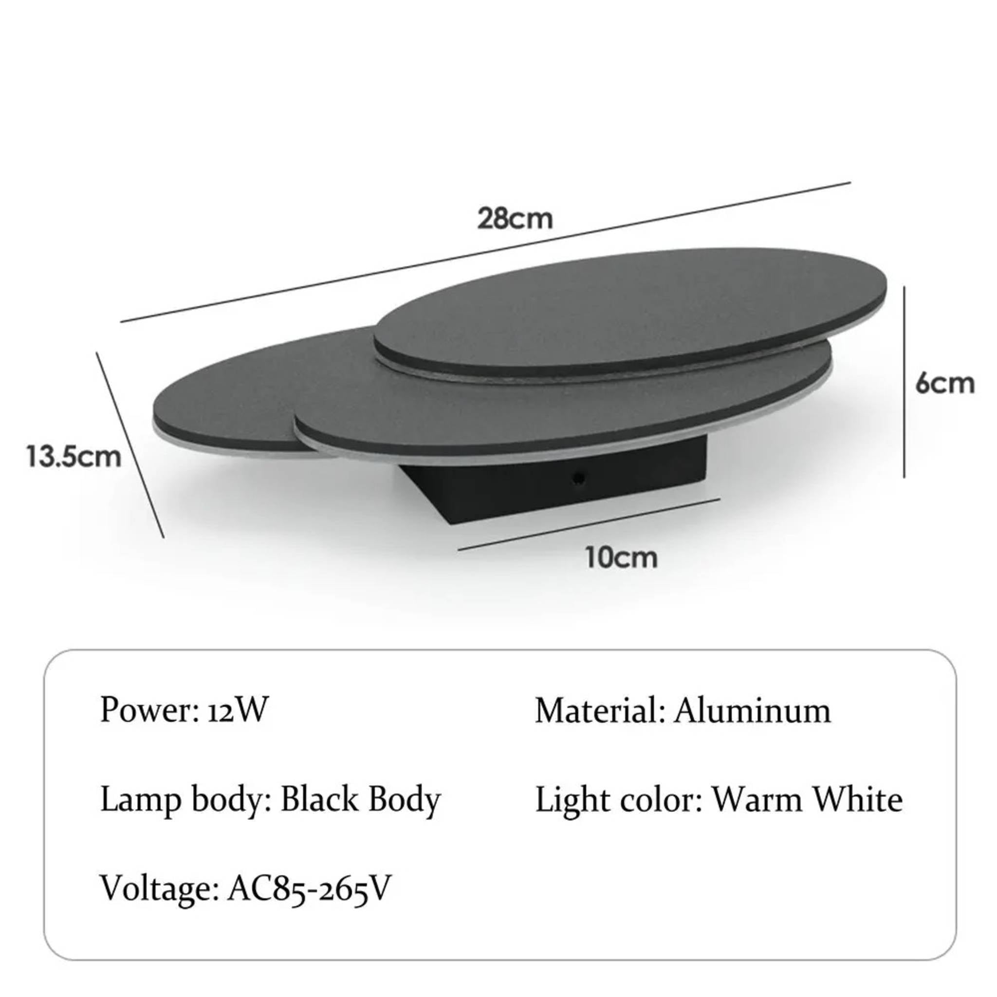 Isidro - Modern Black White Geometric Wall Light