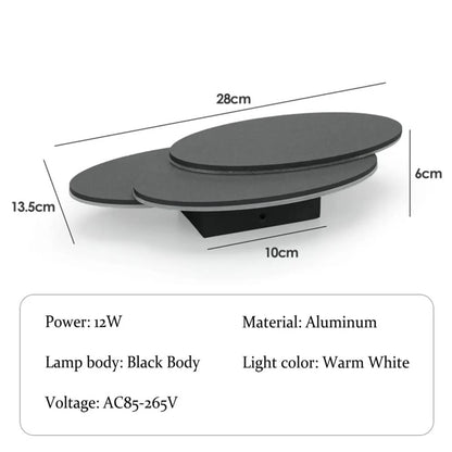 Isidro - Modern Black White Geometric Wall Light