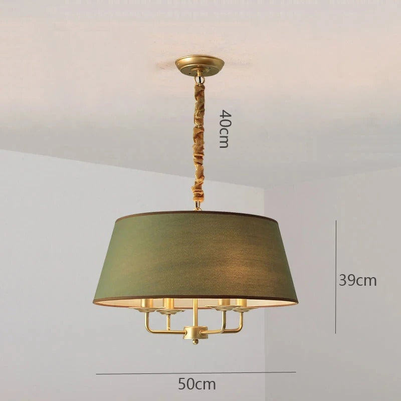 Rican - American Gold Hanging Round Ceiling Light