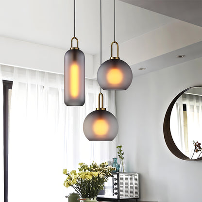 Lyllah - Postmodern Round Glass Pendant Hanging Ceiling Light