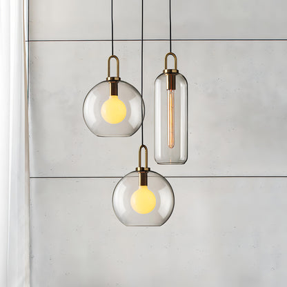 Lyllah - Postmodern Round Glass Pendant Hanging Ceiling Light
