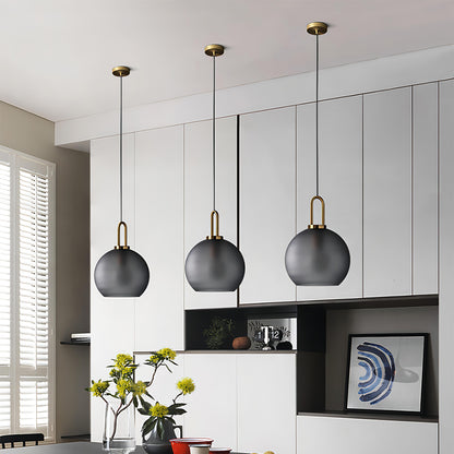 Lyllah - Postmodern Round Glass Pendant Hanging Ceiling Light