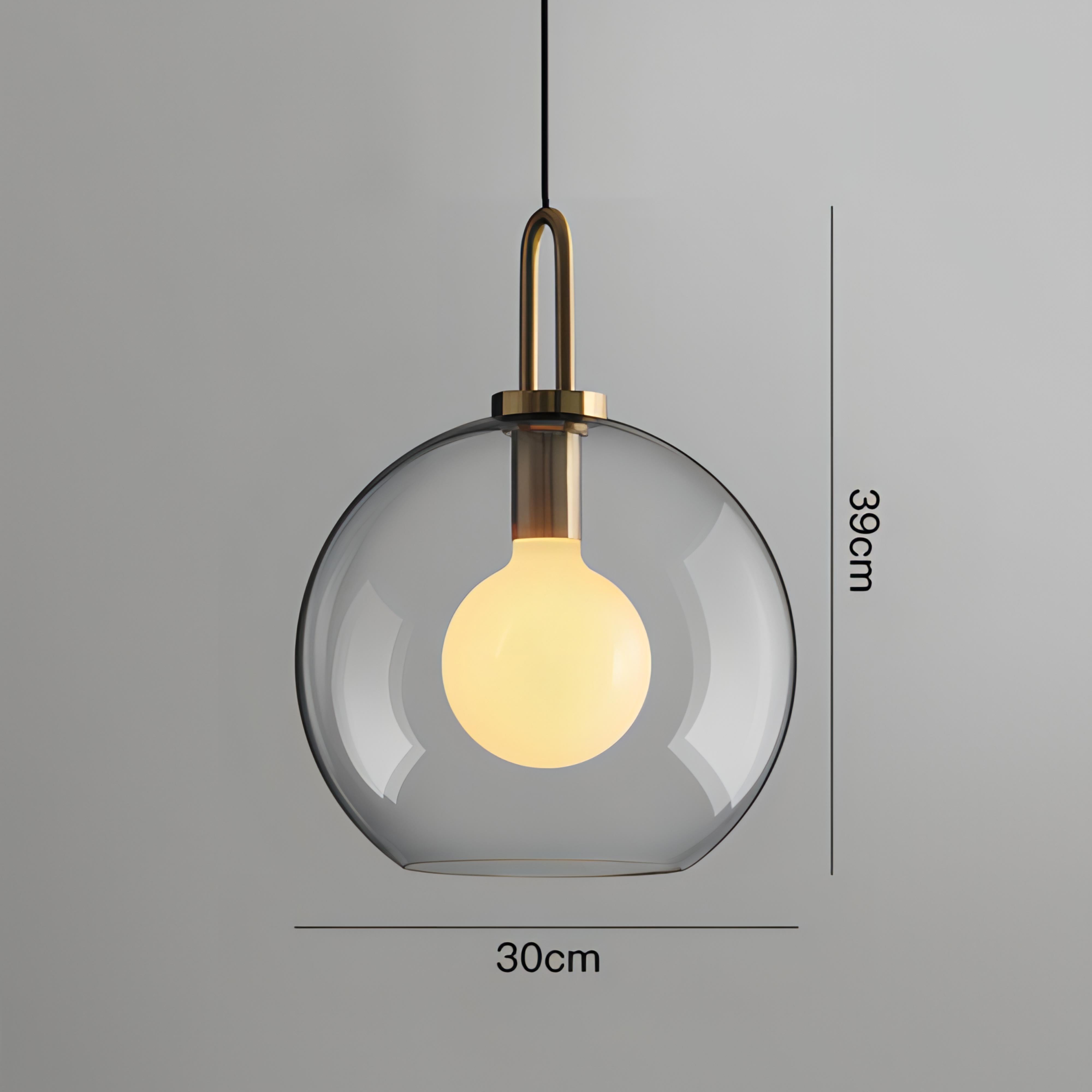 Lyllah - Postmodern Round Glass Pendant Hanging Ceiling Light