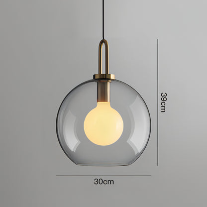Lyllah - Postmodern Round Glass Pendant Hanging Ceiling Light