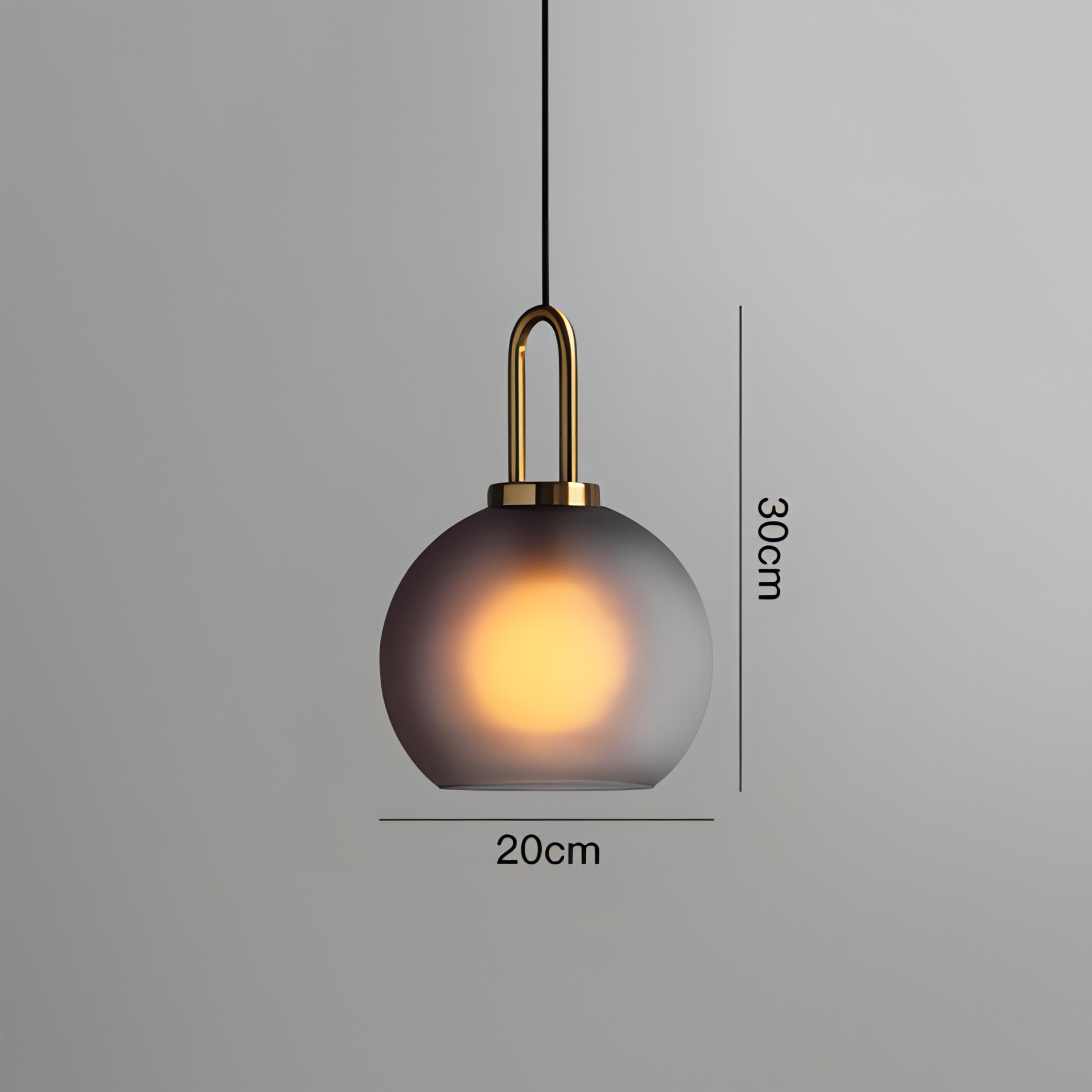 Lyllah - Postmodern Round Glass Pendant Hanging Ceiling Light