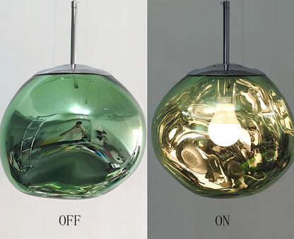 Dahlia - Modern Hanging Round Coloured Glass Hanging Pendant Ceiling Light