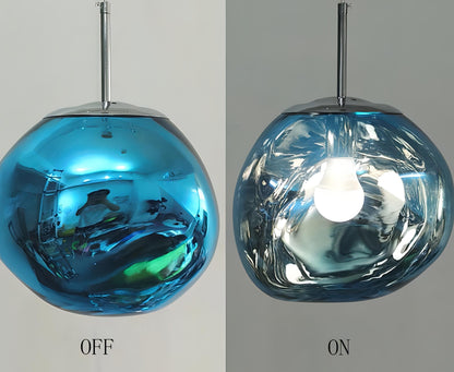 Dahlia - Modern Hanging Round Coloured Glass Hanging Pendant Ceiling Light