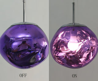 Dahlia - Modern Hanging Round Coloured Glass Hanging Pendant Ceiling Light