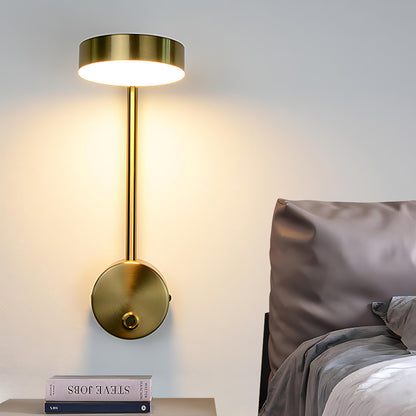 Soleil - Gold Round Adjustable Wall Light