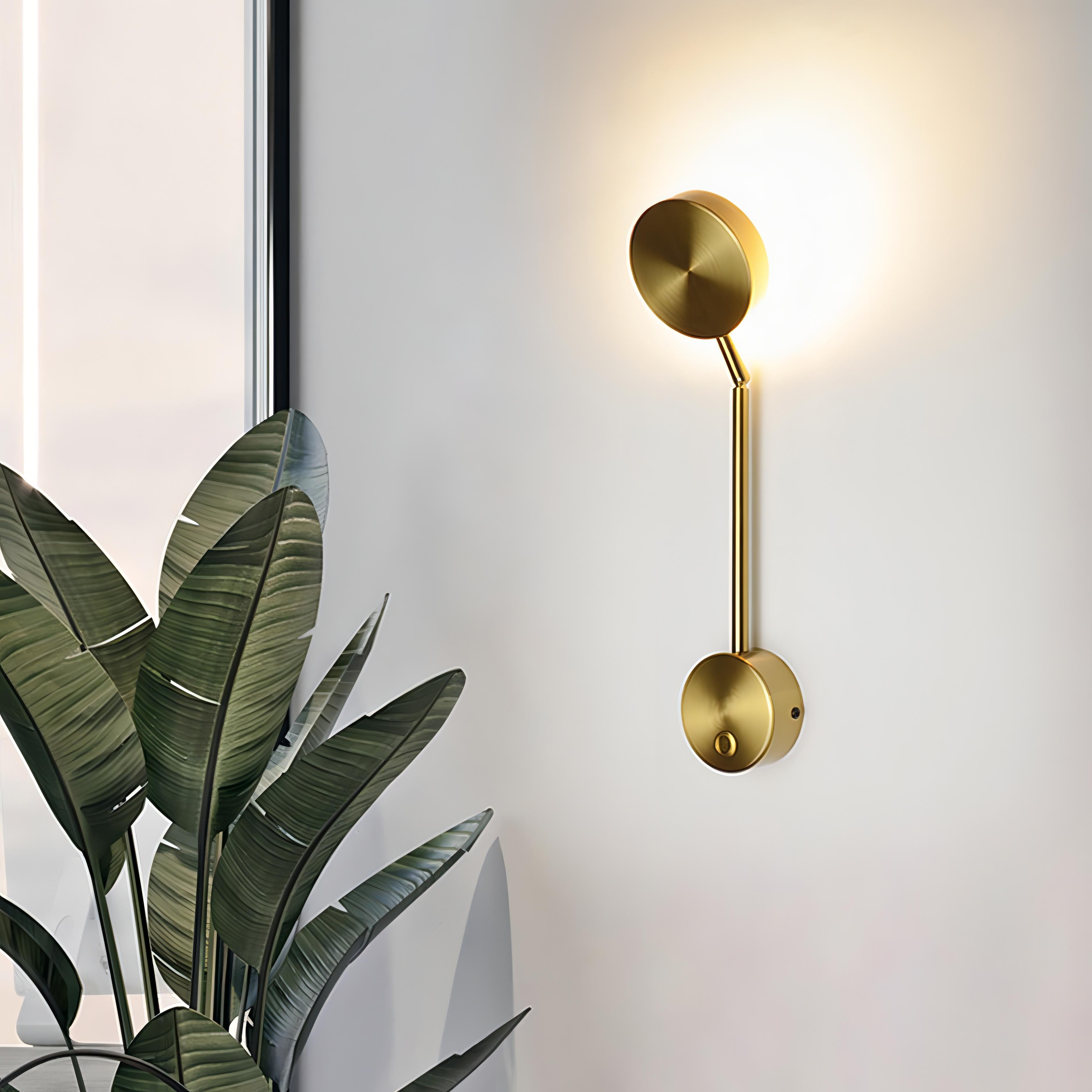 Soleil - Gold Round Adjustable Wall Light