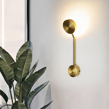Soleil - Gold Round Adjustable Wall Light