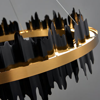Regina - Circular Hanging Gold Modern Chandelier Ceiling Light