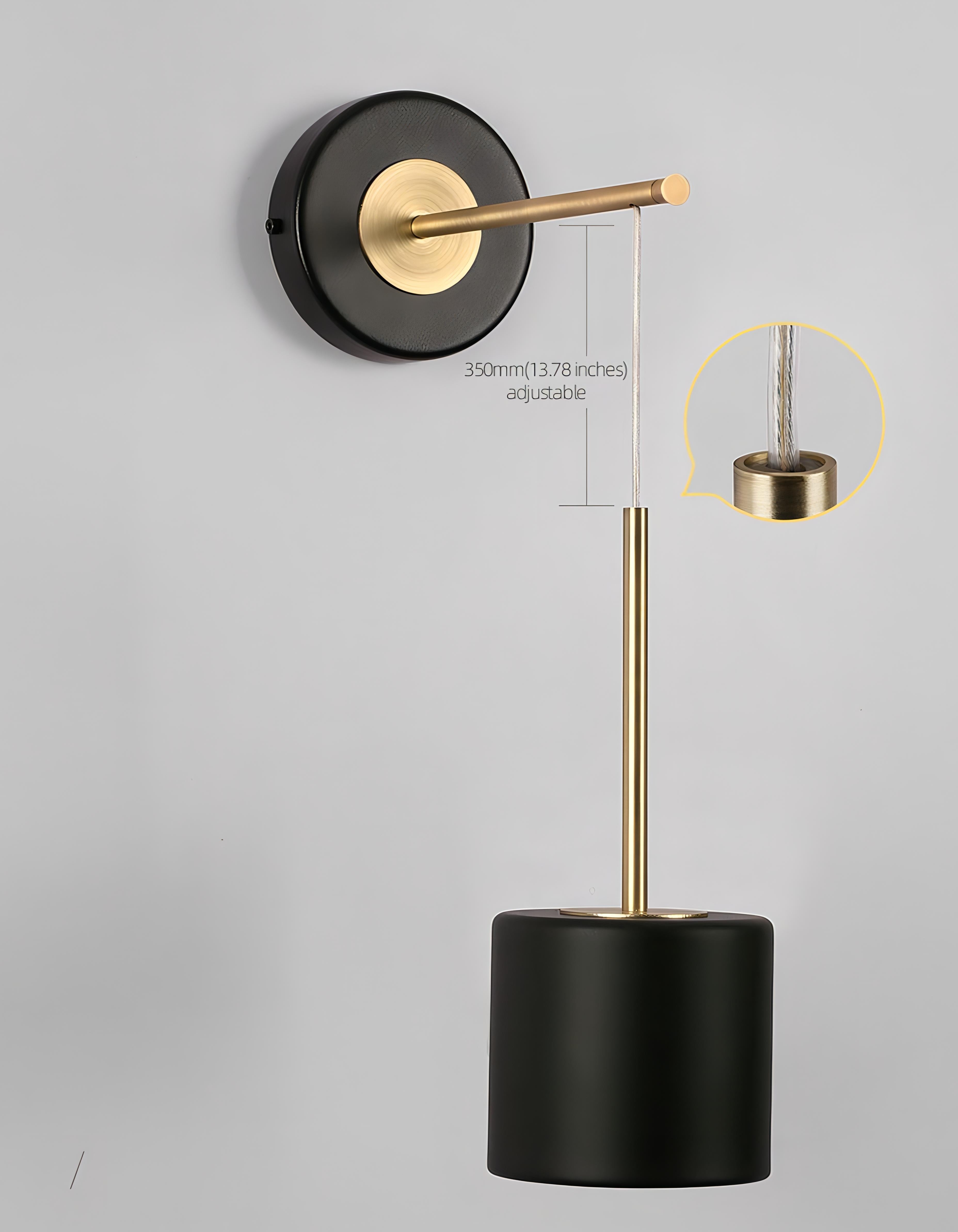 Aisilan - Acrylic Hanging Round Gold Modern Wall Light