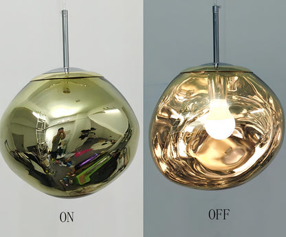 Dahlia - Modern Hanging Round Coloured Glass Hanging Pendant Ceiling Light