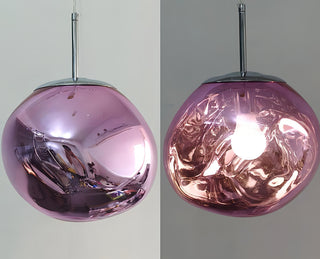 Dahlia - Modern Hanging Round Coloured Glass Hanging Pendant Ceiling Light
