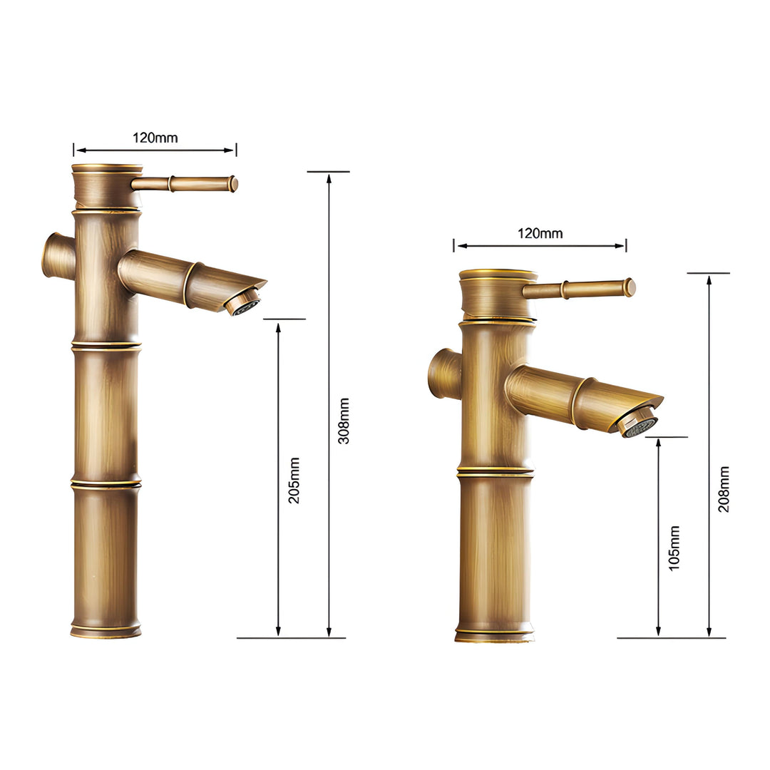 Tasu - Brass Bamboo Basin Tap