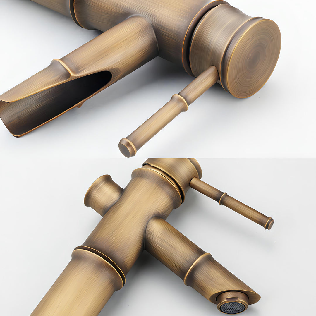 Tasu - Brass Bamboo Basin Tap