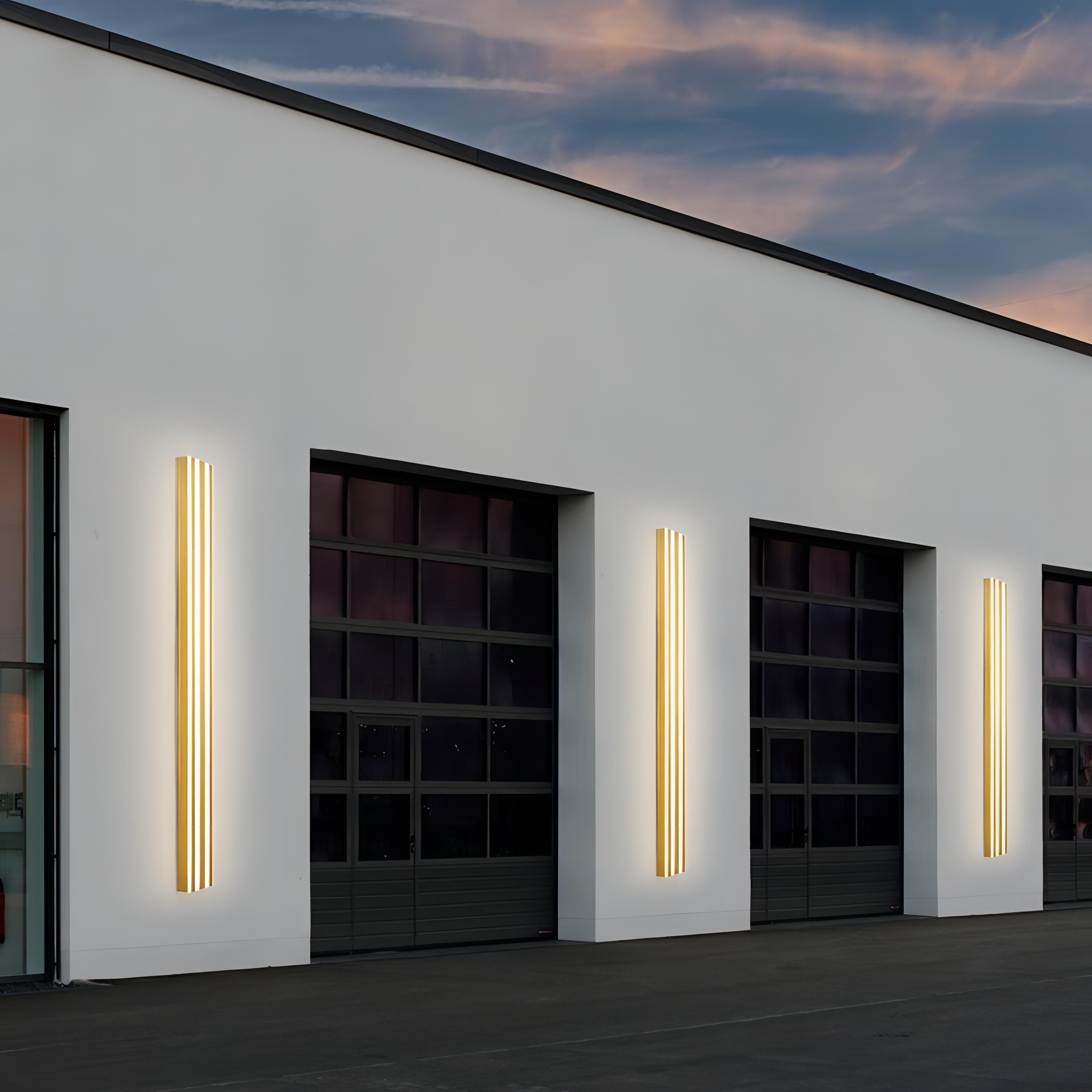 Abe - Stripe Gold Modern LED Outdoor Wall light Bar