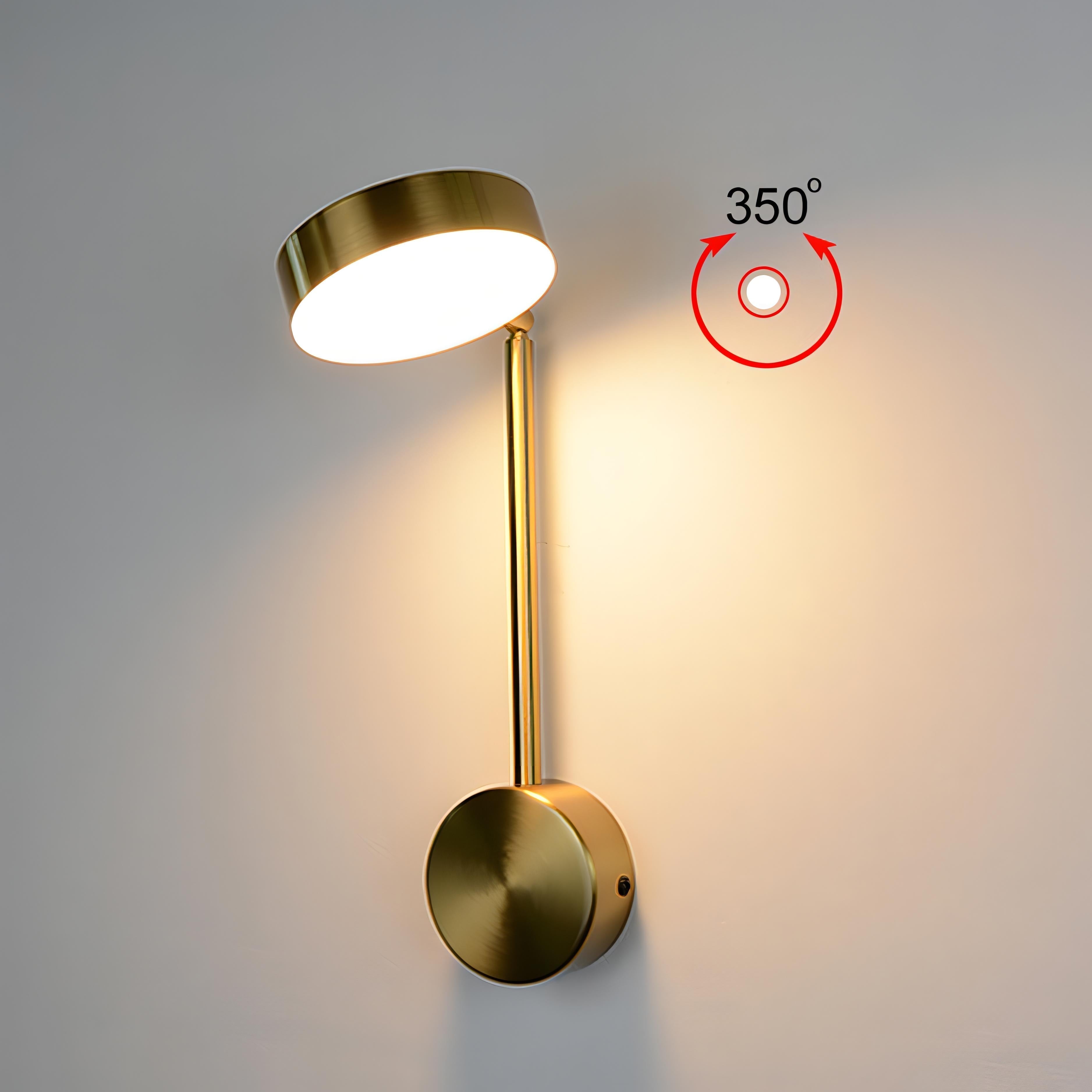 Soleil - Gold Round Adjustable Wall Light