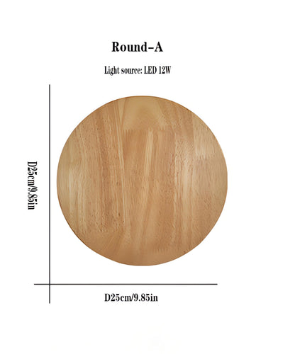 Willow - Nordic Sconce Round Wooden Wall Light