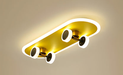 Fereno - Gold Modern Skateboard LED Ceiling Light