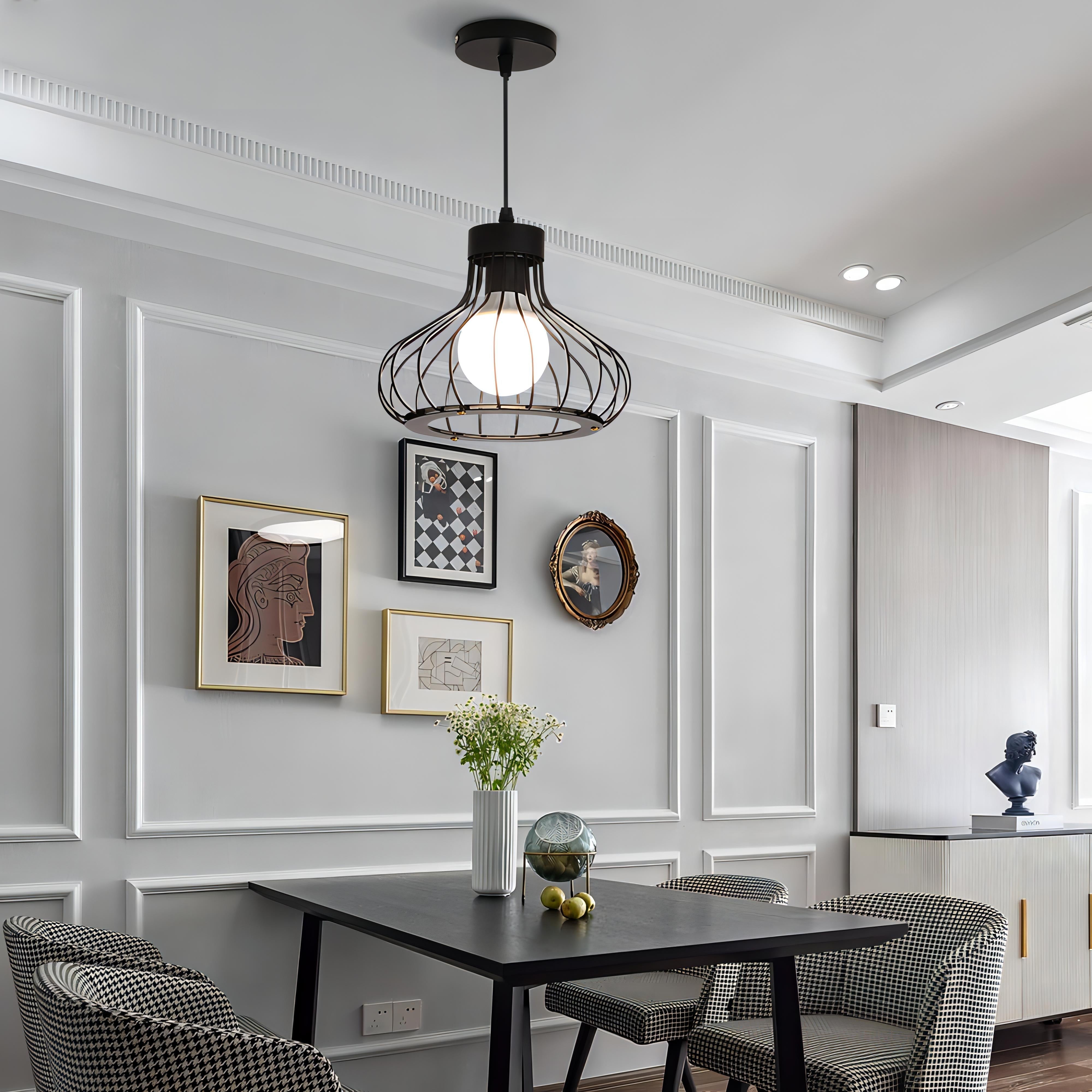 Kallie - Retro Cage Hanging Lamp