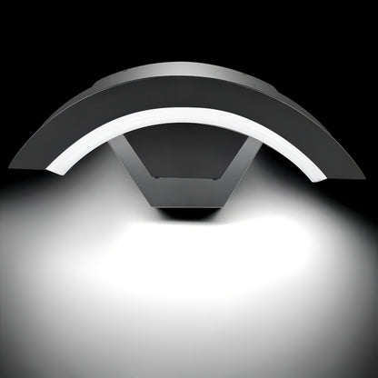 Basil - Curved Pan Outdoor Wall Light Bar