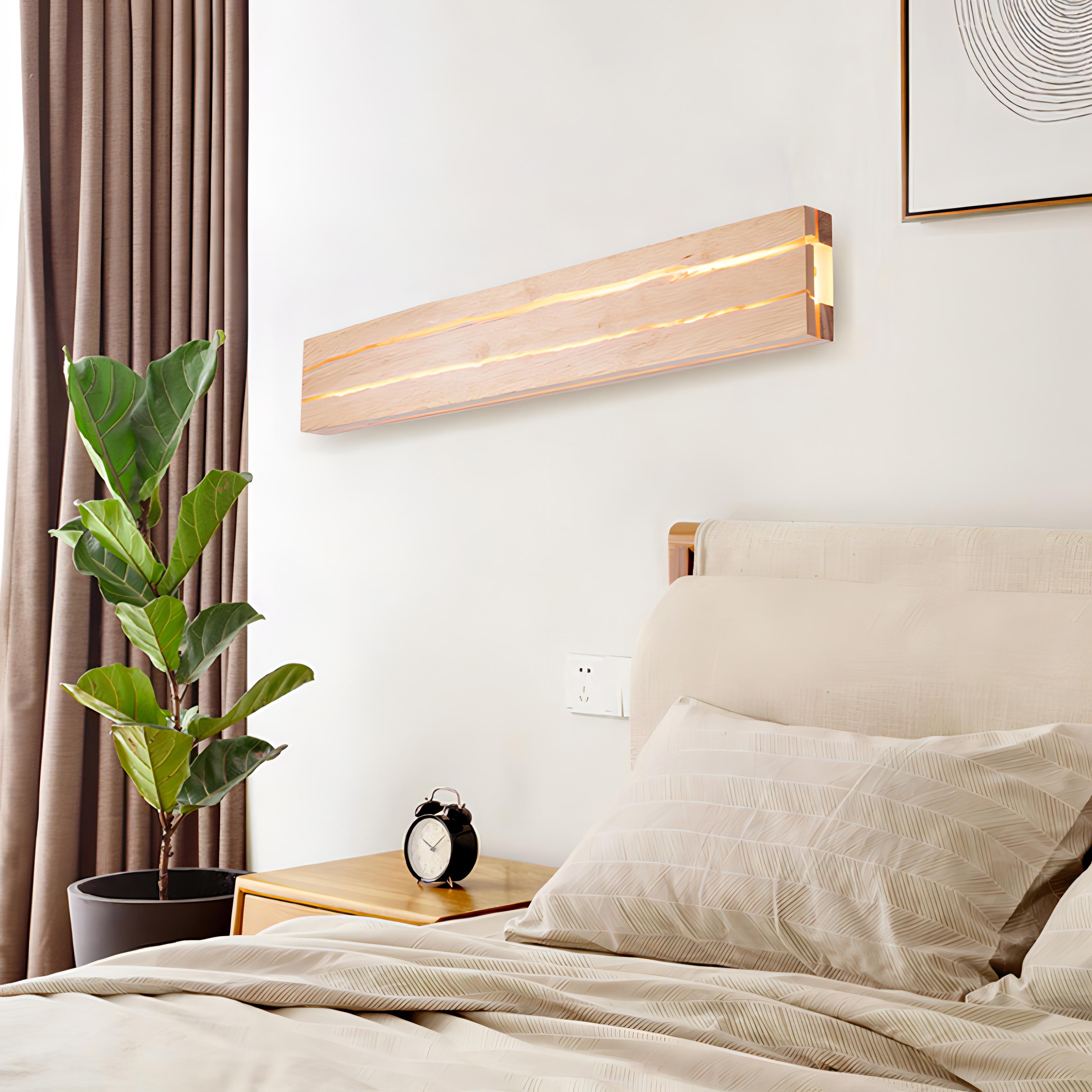 Indre - Cracked Wood Adjustable Wall Light