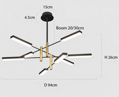 Nov - Hanging Industrial Acrylic Ceiling Light Chandelier
