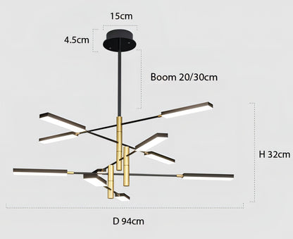 Nov - Hanging Industrial Acrylic Ceiling Light Chandelier