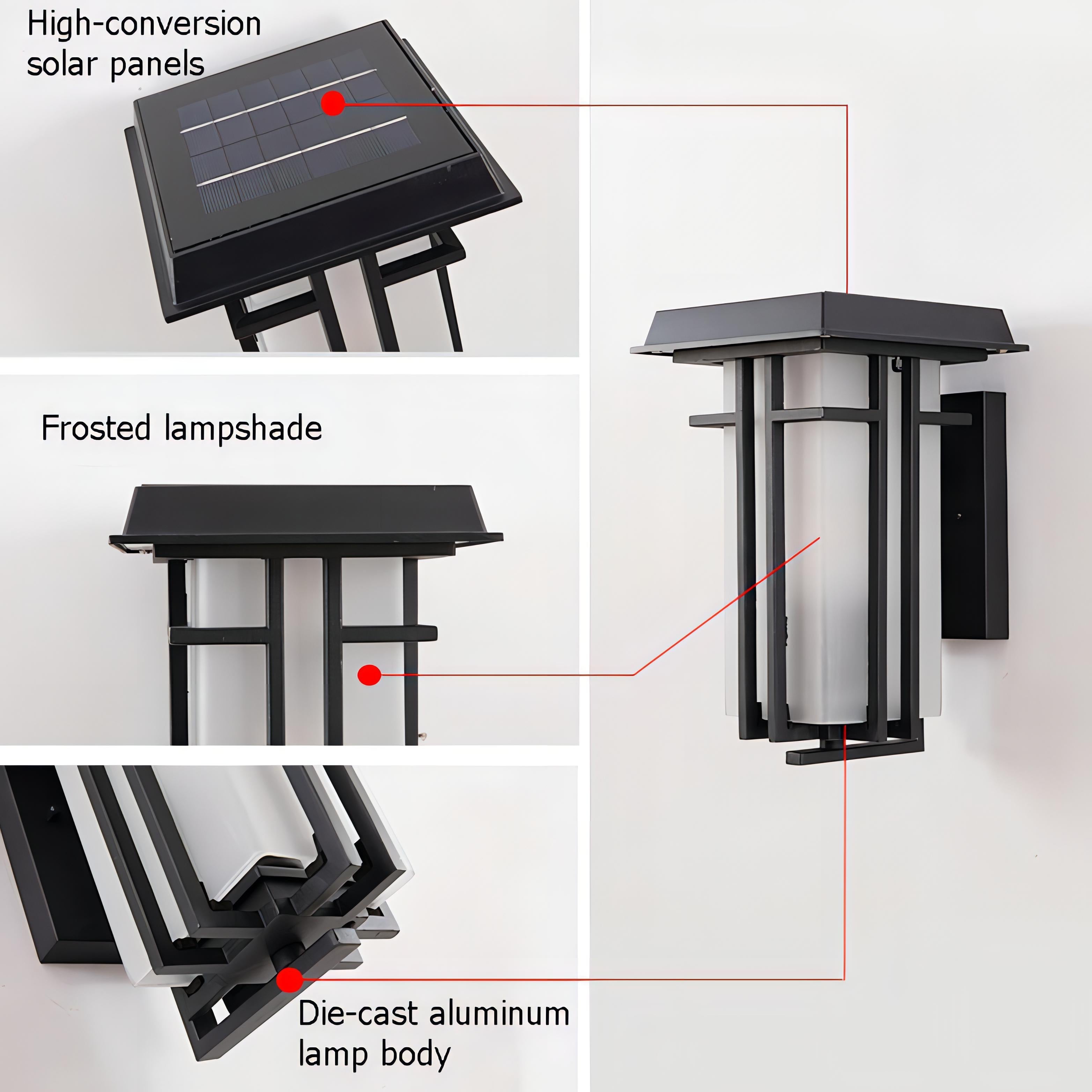 Adolfa - Modern Retro Solar Wall Light