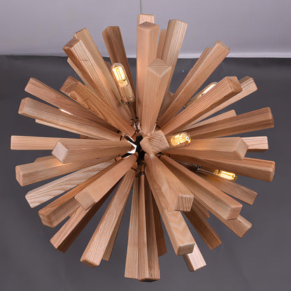 Miekah - Wooden Star Hanging Ceiling Light